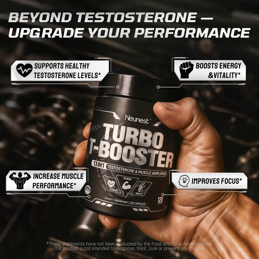 NEUNEST Turbo bottle showcasing USA-made quality and gluten-free packaging