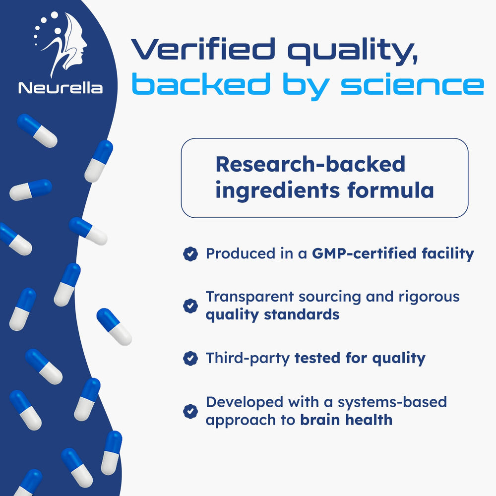 Neurella 2.0 label details showing vegan-friendly packaging.