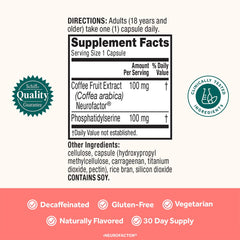 Neuriva Original decaffeinated-formula highlights caffeine-free option.