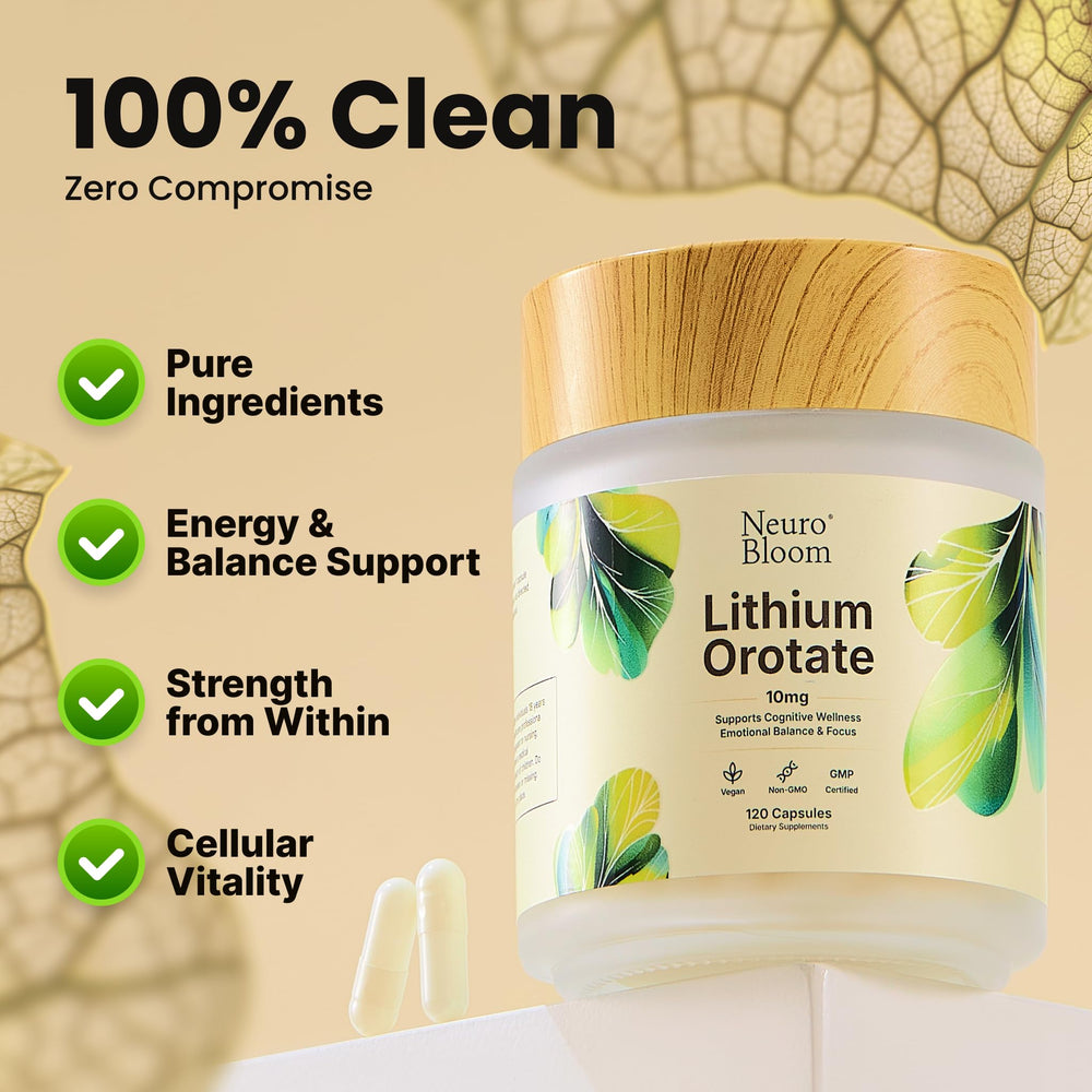 Neuro Bloom bottle front label conveys trusted quality and third-party testing