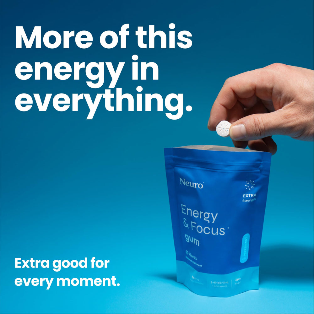 B vitamins icons indicate mood and energy support throughout the day.