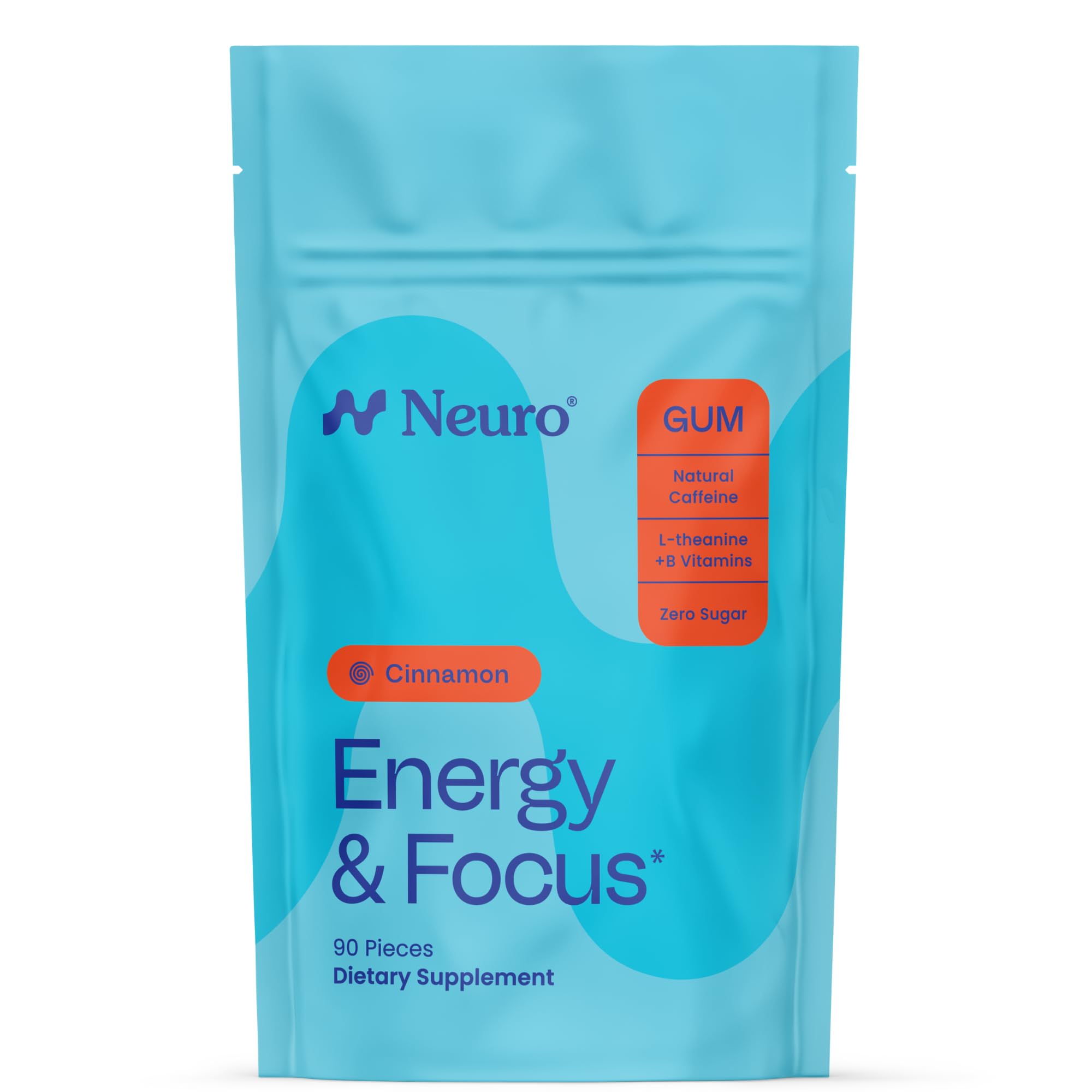 Neuro energy and focus gum cinnamon tub for clean, on-the-go energy.