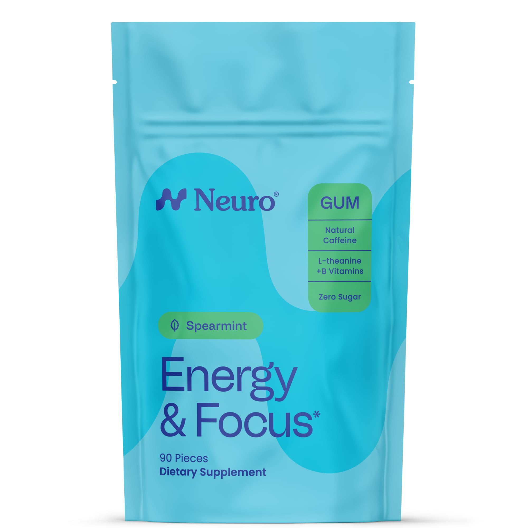 Neuro Energy & Focus Gum jar front for quick energy on the go
