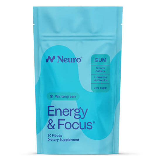 Neuro Energy Focus gum pack front view for quick energy boost