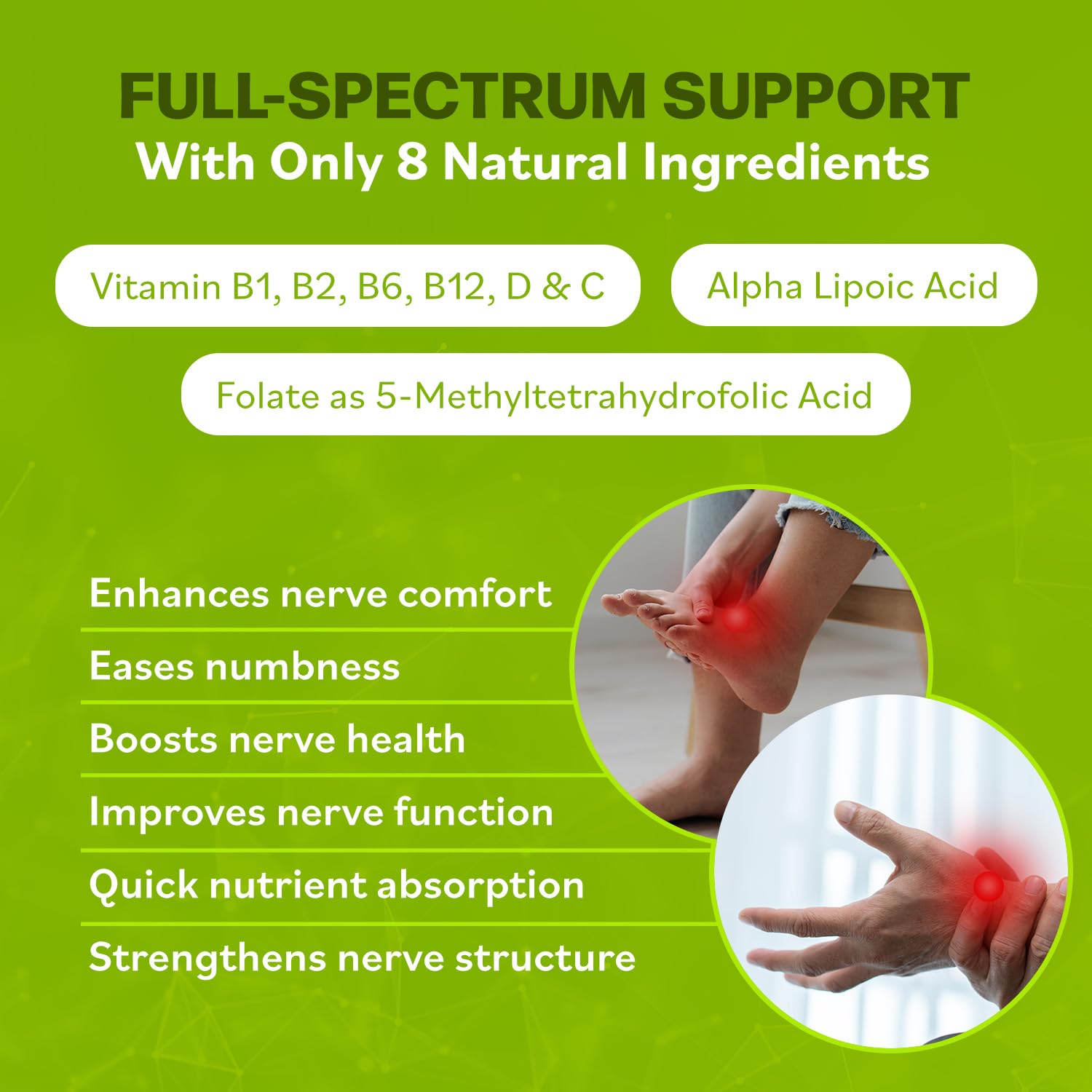 Neuro Health B vitamins complex capsules promote energy and nerve function.