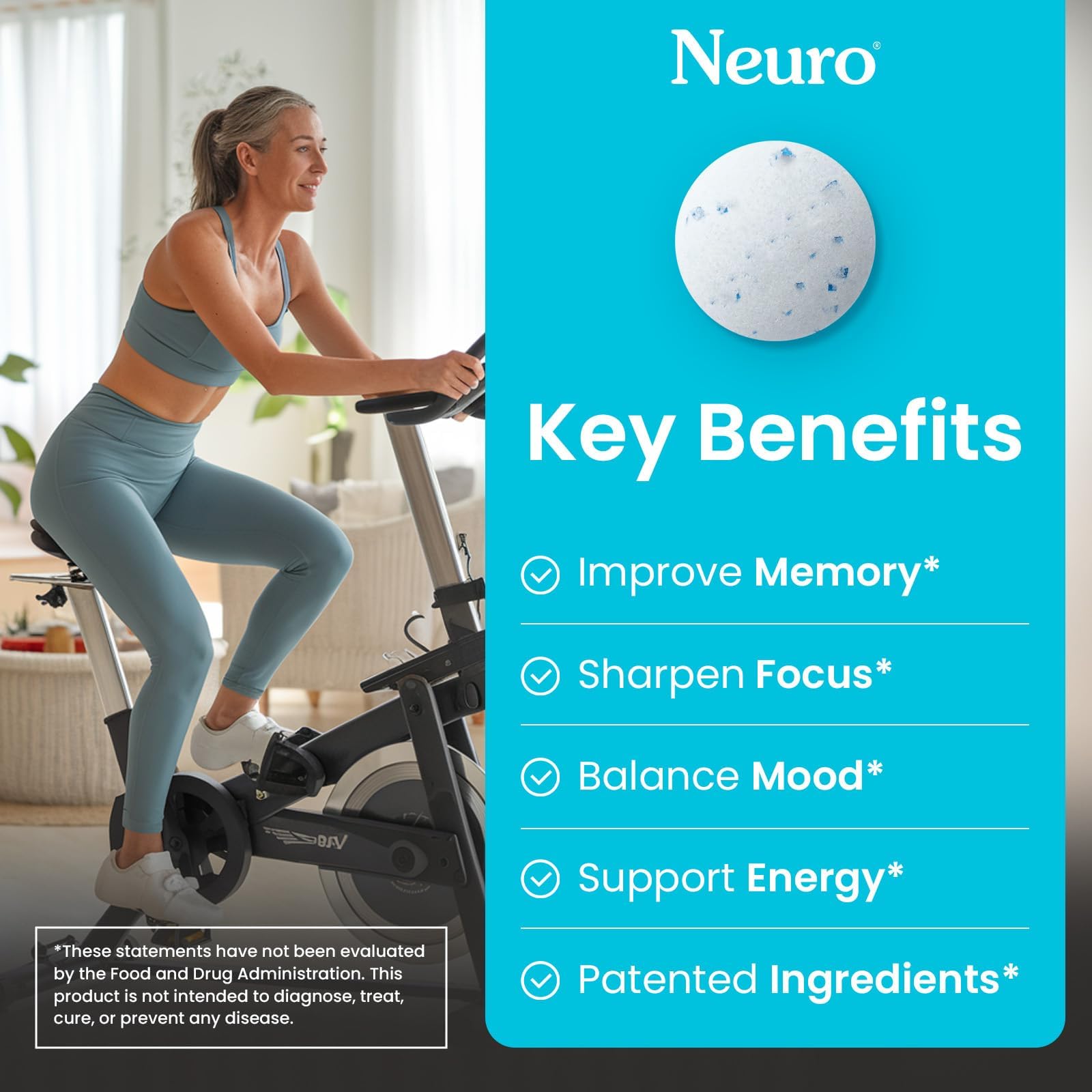 Neuro Memory & Focus Gum dispensed on desk, ready for quick mental clarity during tasks.