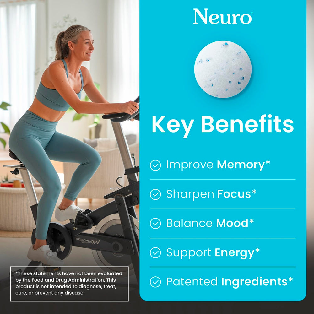 Neuro Memory & Focus Gum dispensed on desk, ready for quick mental clarity during tasks.