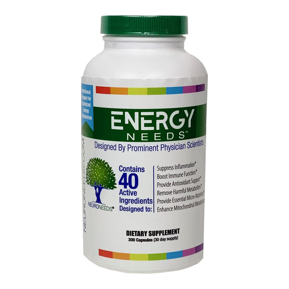 EnergyNeeds by Neuro Needs bottle front view for daily energy support