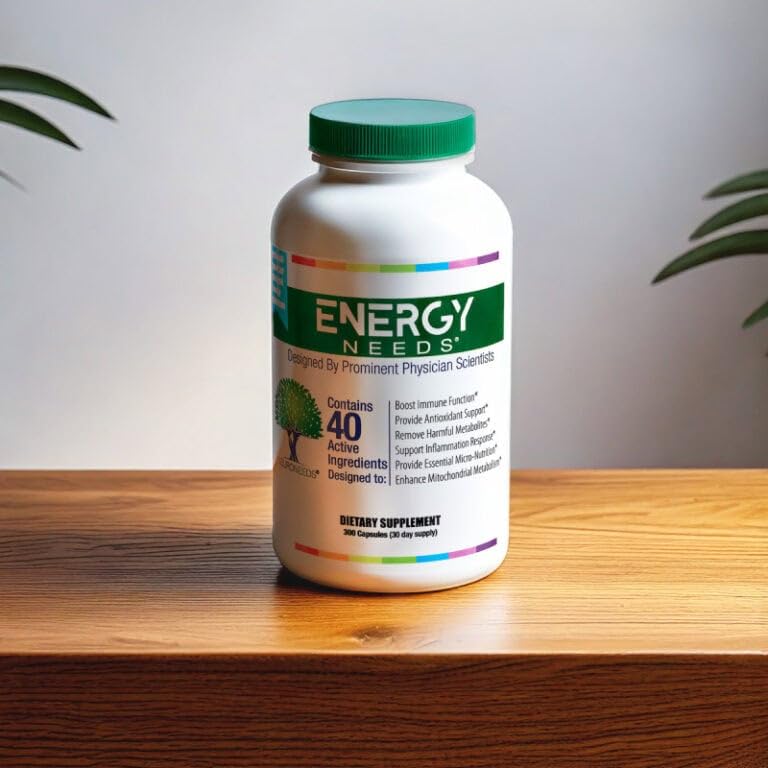 EnergyNeeds by Neuro Needs label close-up showing key ingredients