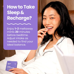 Neuro Sleep Meltaway Mints ingredients label highlights melatonin and botanicals.