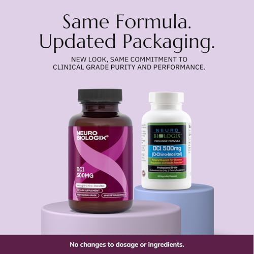 Neurobiologix D-Chiro Inositol bottle being poured, easy daily dosing