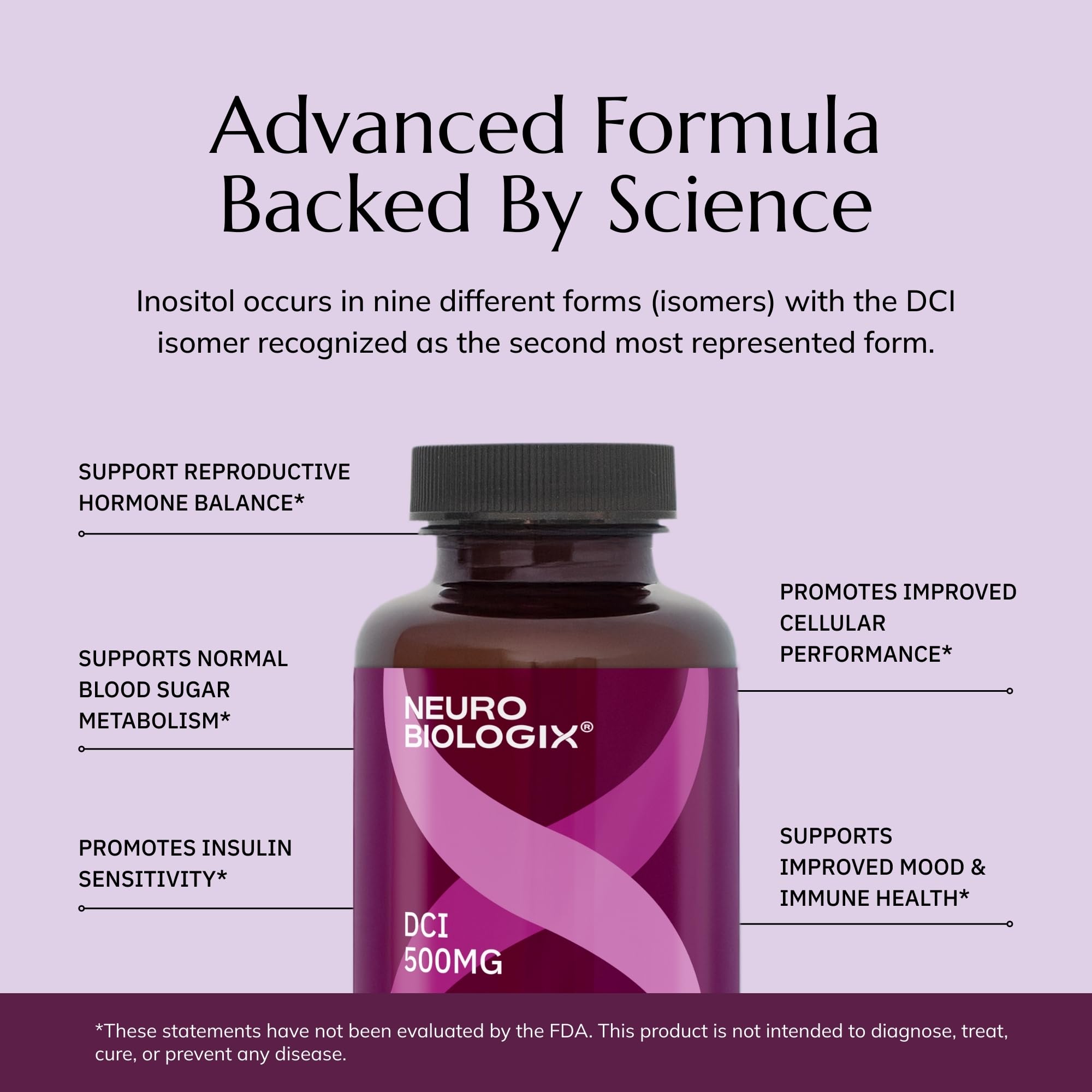 Gluten-free badge on Neurobiologix D-Chiro Inositol packaging