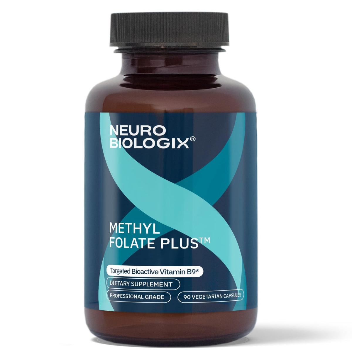 Neurobiologix Methyl Folate Plus bottle front view for daily energy support