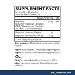 Neurobiologix MindMag Ultra capsules close-up illustrating easy daily supplementation.