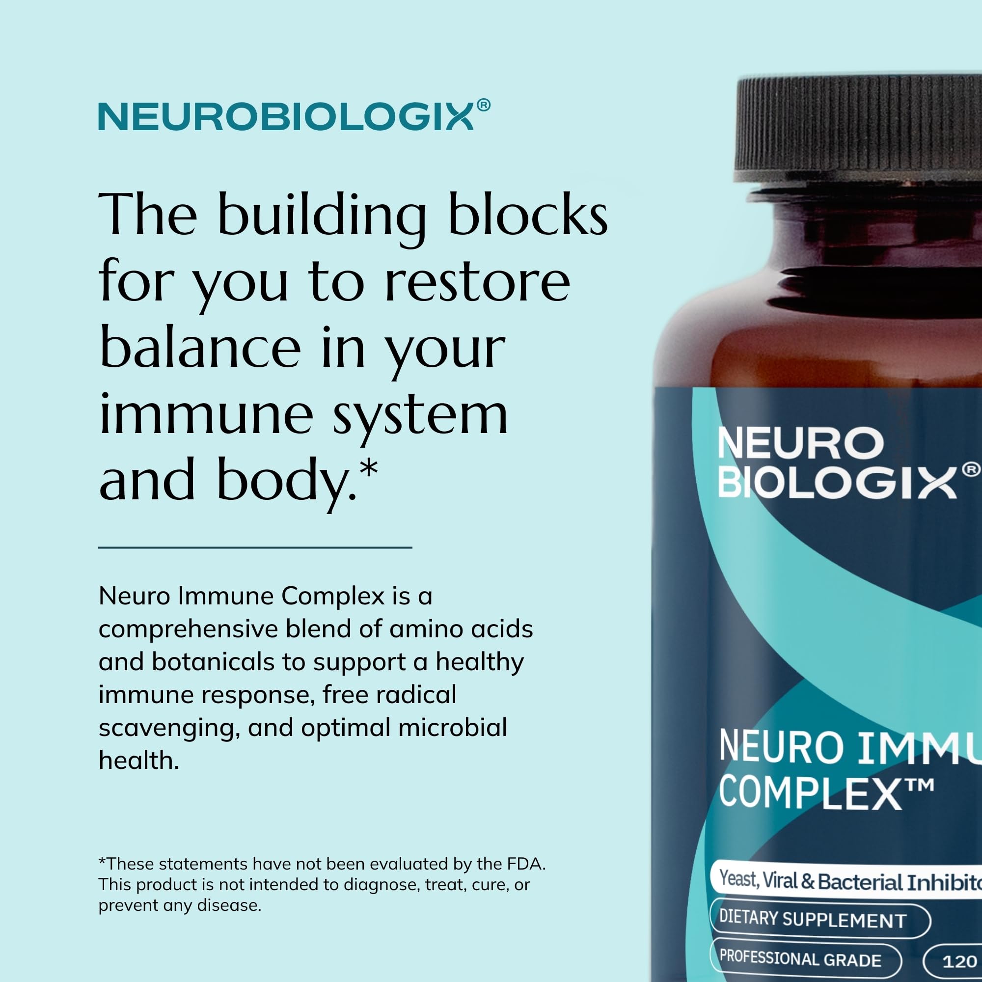Neurobiologix capsules mixed into beverage to simplify daily dosing.