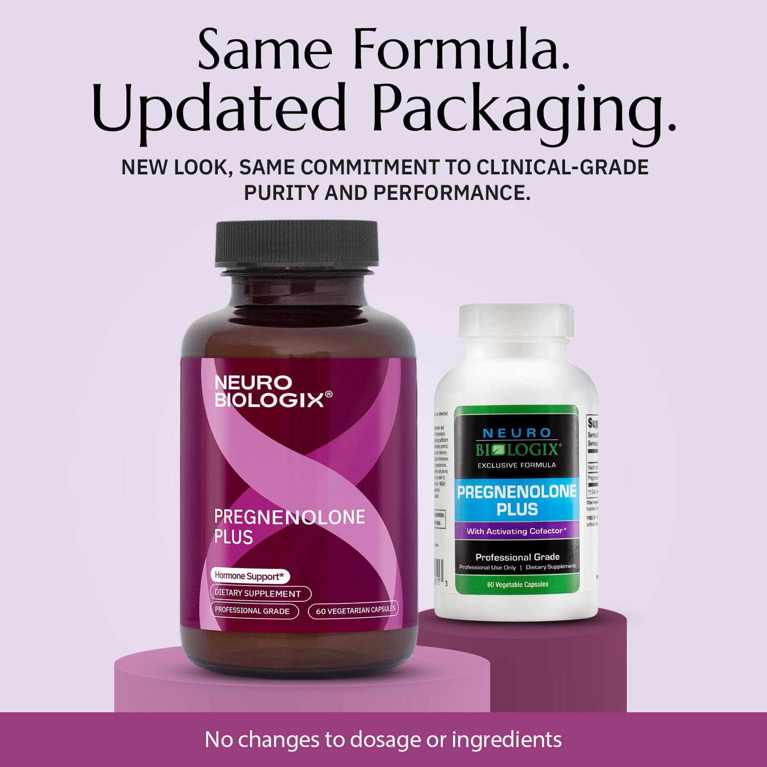 Close-up of Neurobiologix Pregnenolone Plus capsules for easy dosing