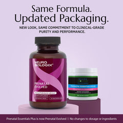 Neurobiologix Prenatal Evolved capsules close-up for gentle absorption.