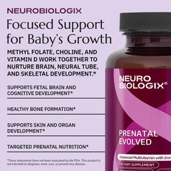 Neurobiologix Prenatal Evolved choline and K2 capsule close-up for daily wellness.
