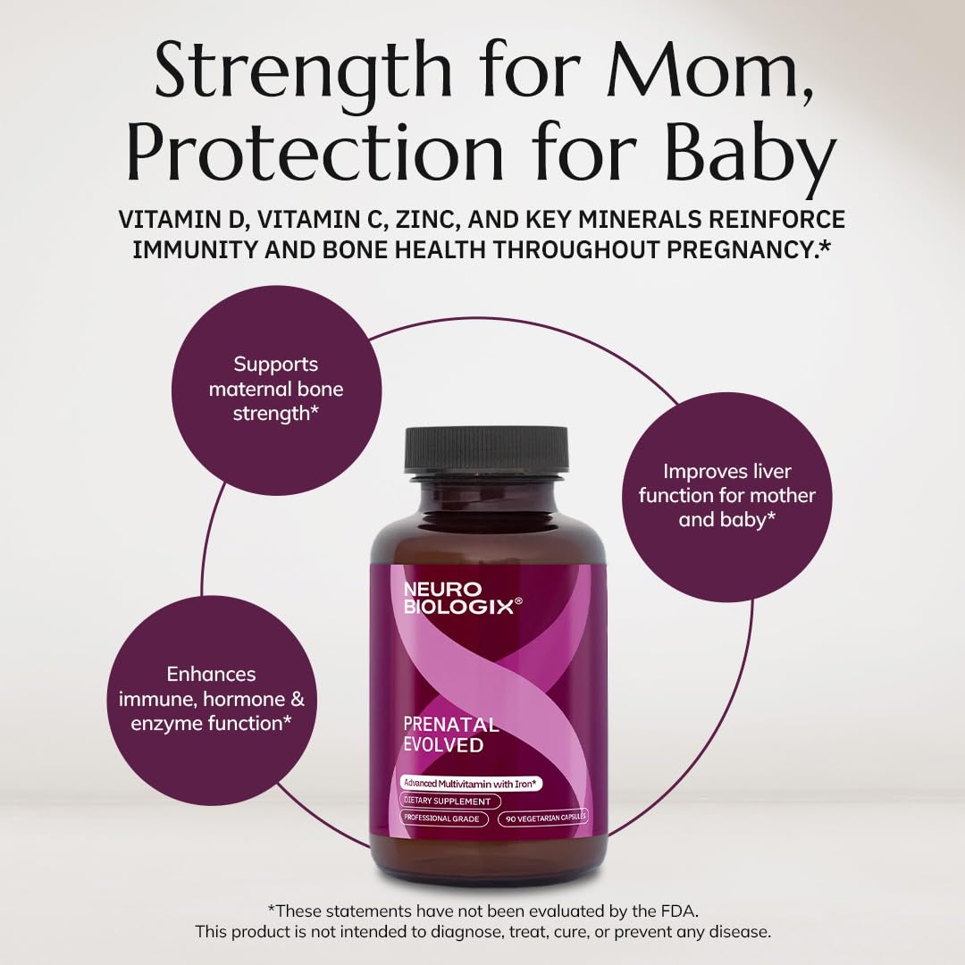 Neurobiologix Prenatal Evolved daily routine with three capsules for consistency.