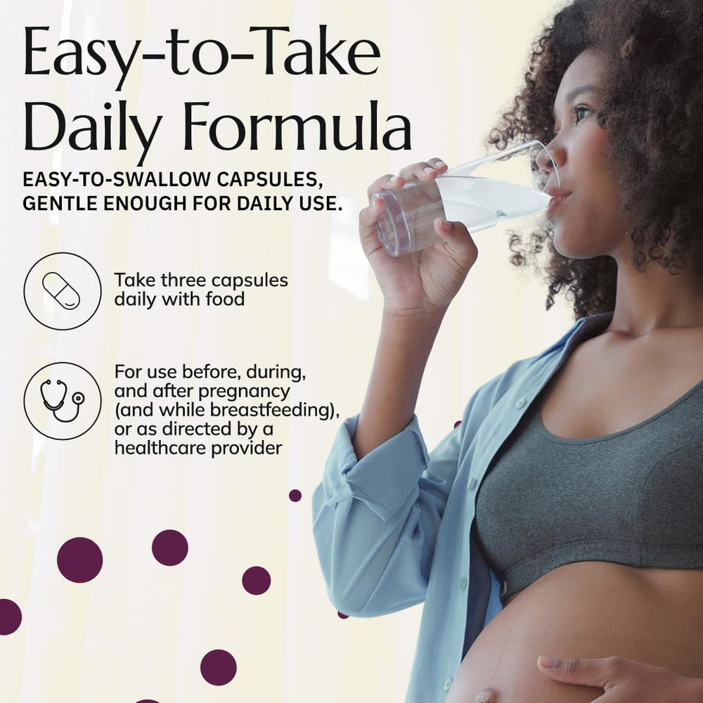 Neurobiologix Prenatal Evolved vegetarian capsules suitable for sensitive stomachs.