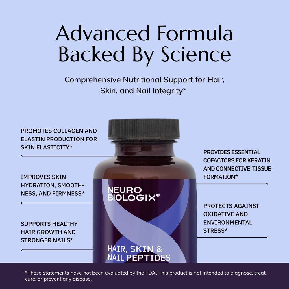 Neurobiologix Vegetarian capsules — plant-forward beauty nutrition for adults.