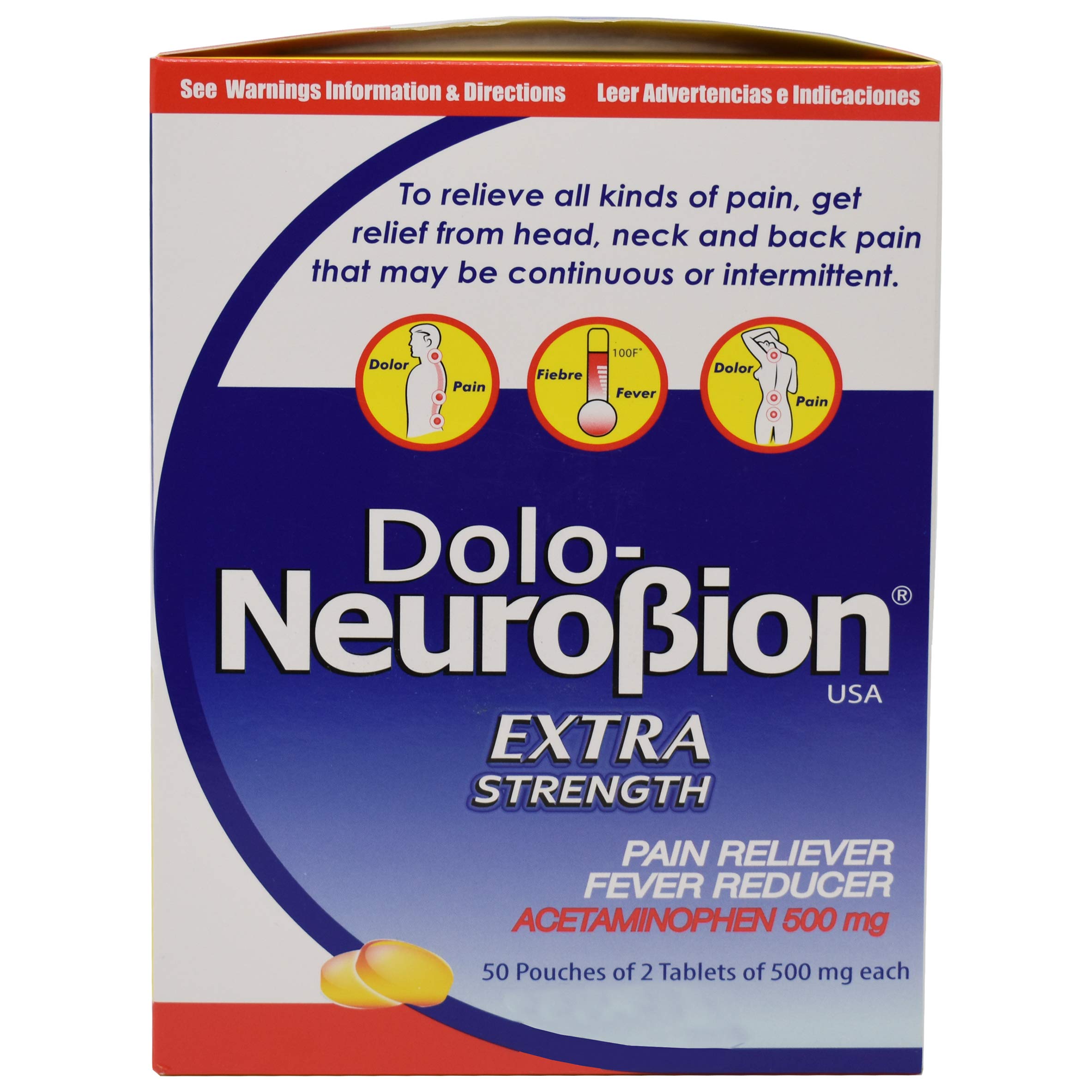 Neurobion Dolo fever reducer in easy-dose pouches.