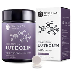 Neurogan Luteolin tablets bottle front for daily cellular support.