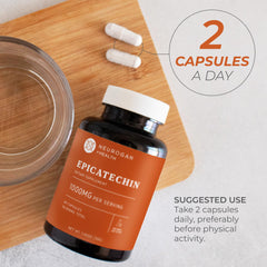 Spilled Neurogan Epicatechin capsules scene, reminder to store properly for daily use.