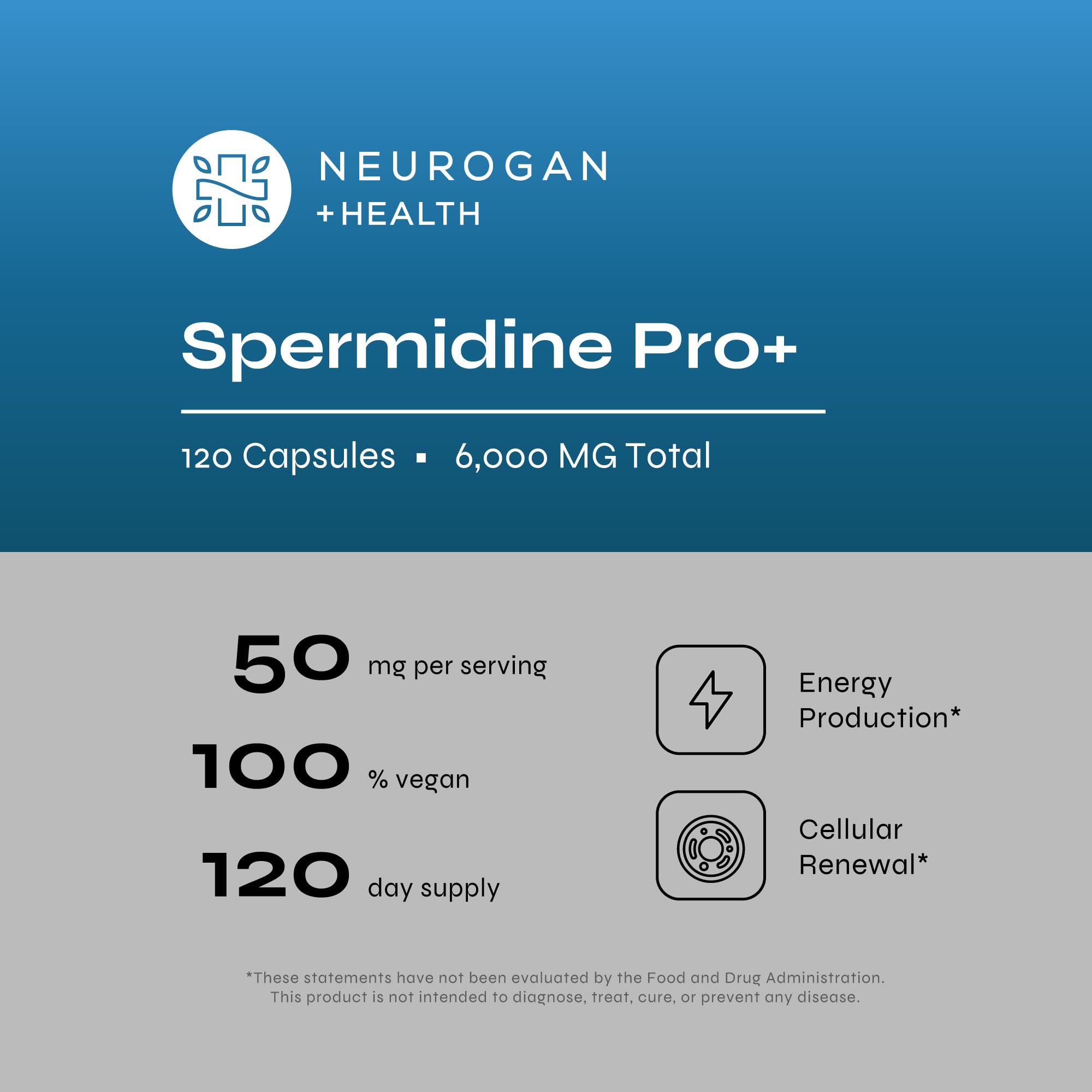 Neurogan Spermidine Pro label detail emphasizes purity and quality for informed choices