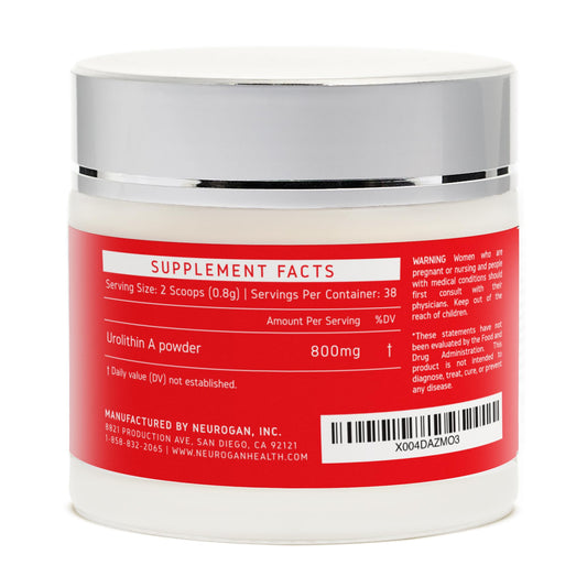 Neurogan Urolithin A powder dissolving in water for easy daily use