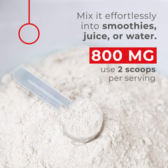 Neurogan Urolithin A powder scoop in use for quick serving
