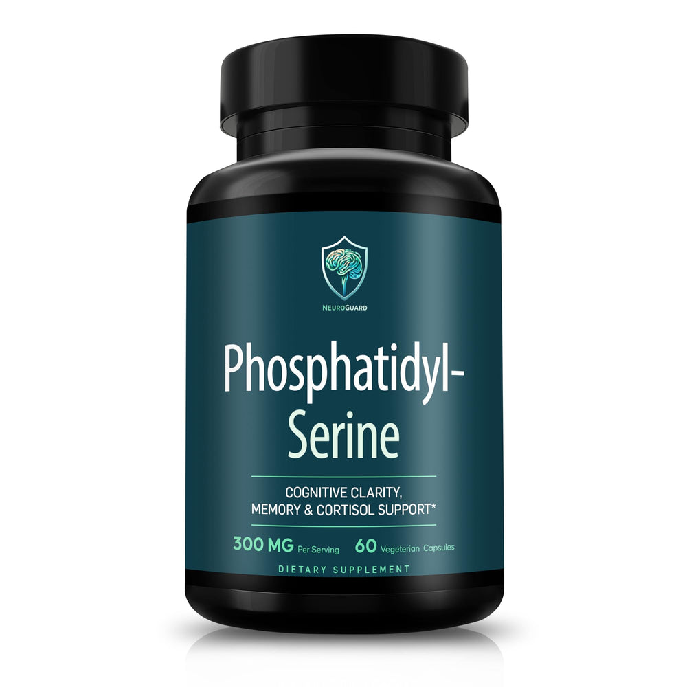 NeuroGuard PS supplement bottle showing premium brain health support