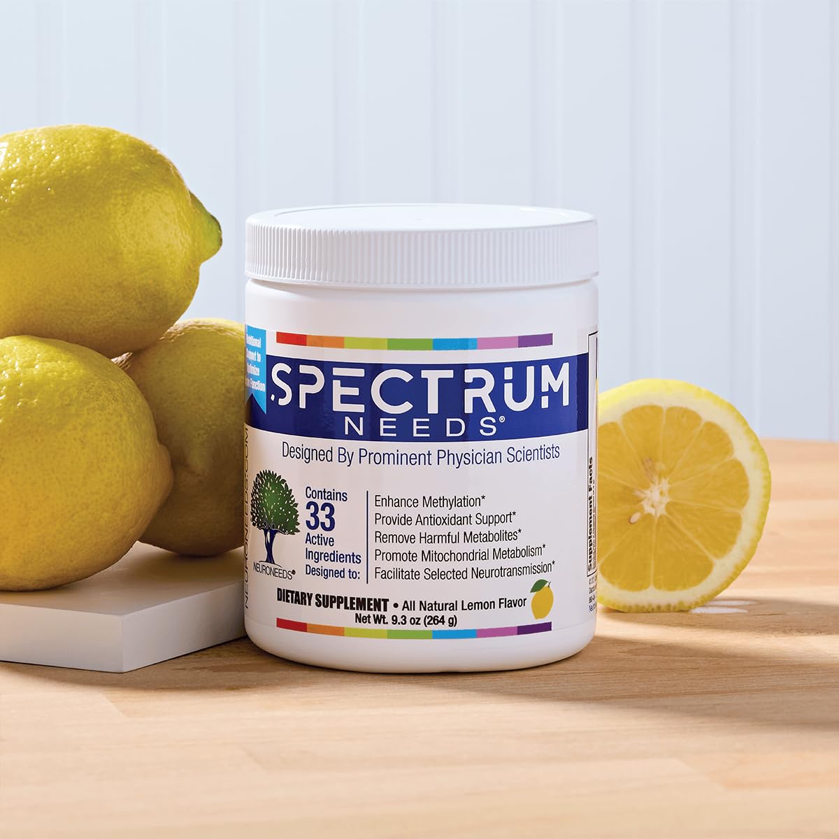 SpectrumNeeds bottle being poured, easy daily use.