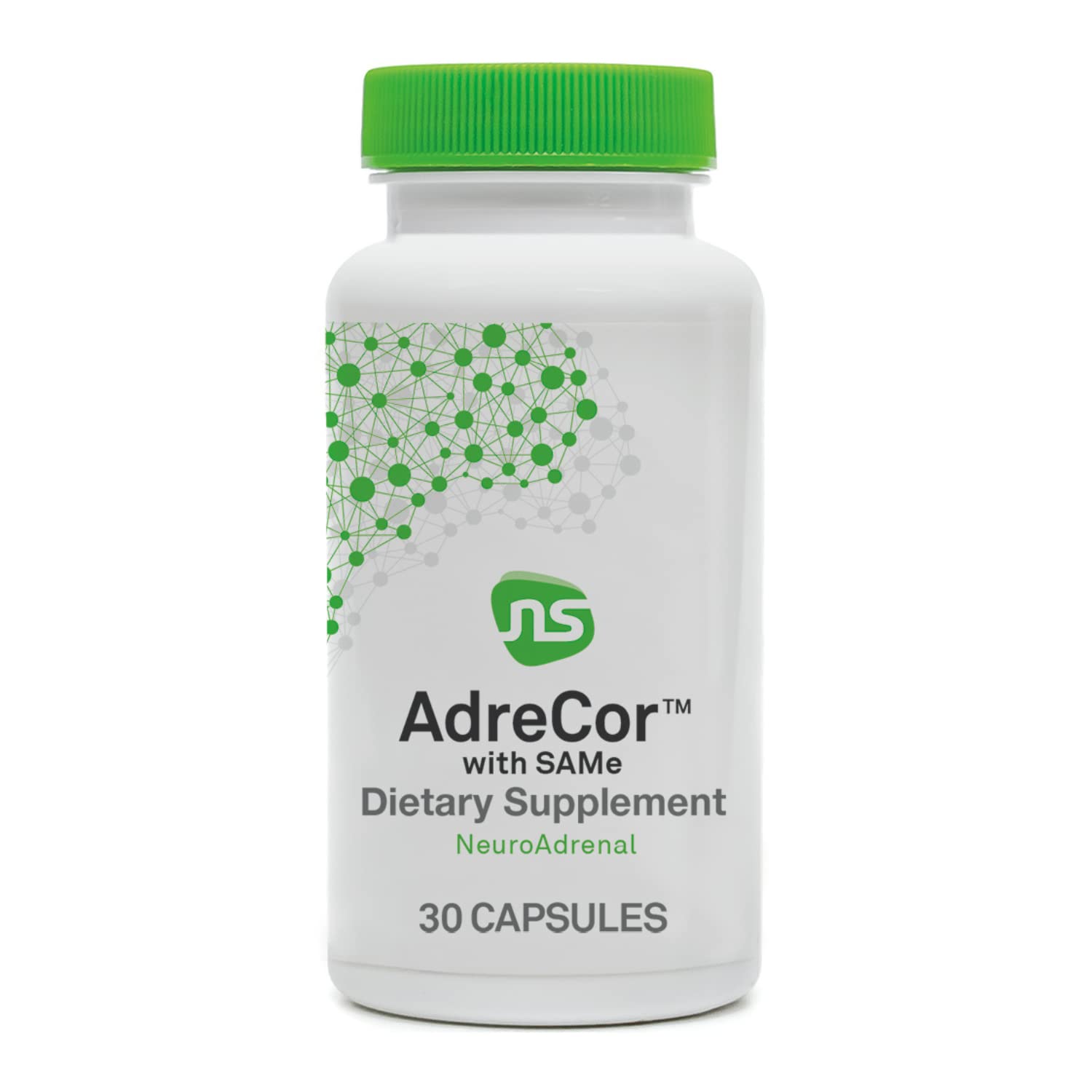 NeuroScience AdreCor bottle illustrating daily resilience formulation