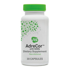 NeuroScience AdreCor bottle illustrating daily resilience formulation