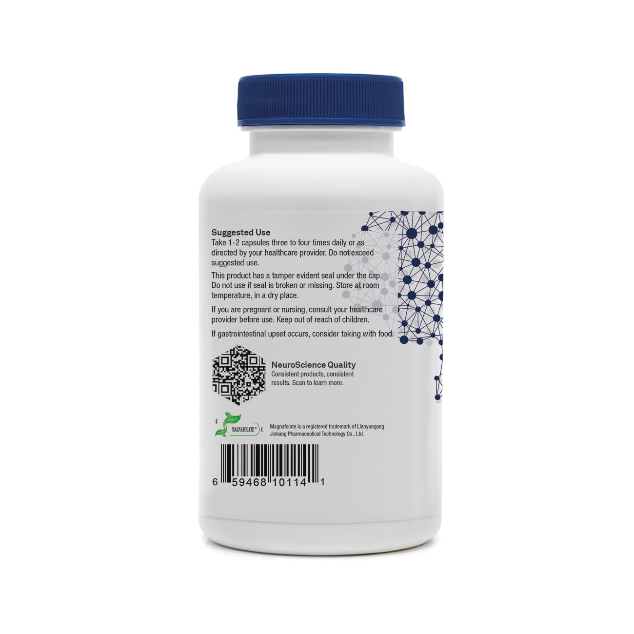 Close-up of NeuroScience Calm G capsules highlighting daily calm relief.