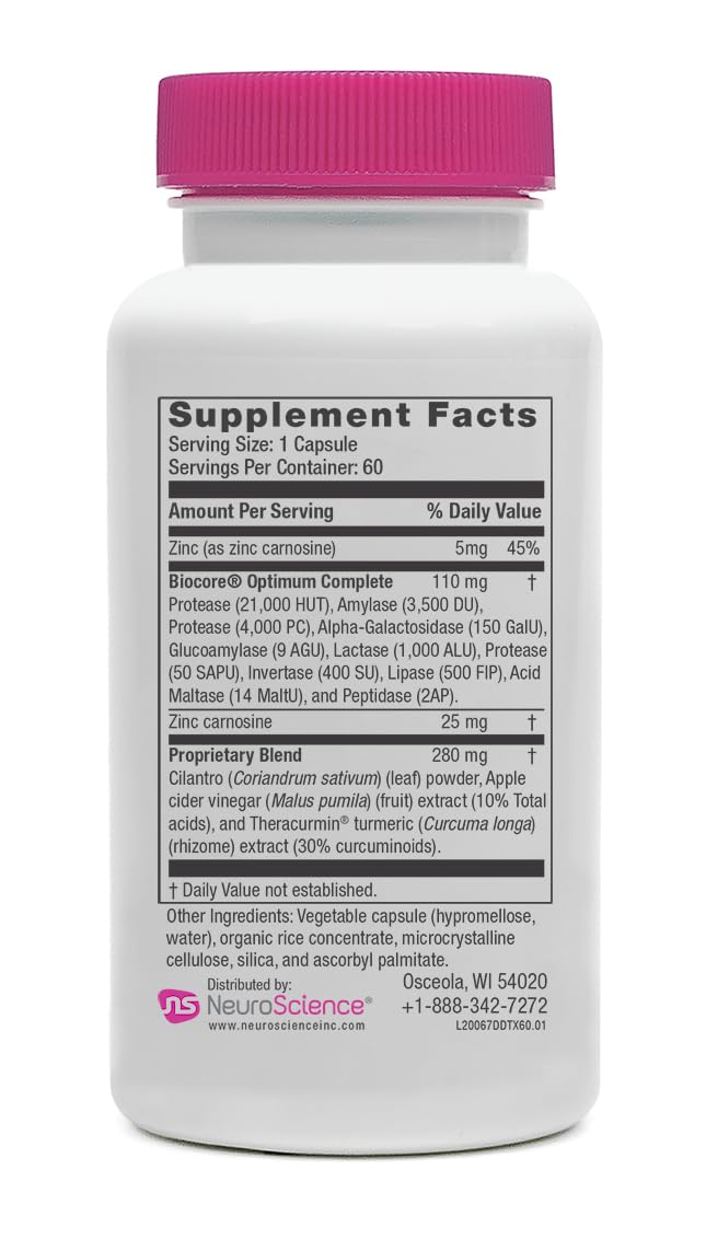 NeuroScience Digest DTX bottle pour captures convenient dosing for daily digestion.