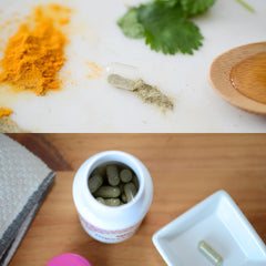 NeuroScience Digest DTX cilantro component closeup signals detox and gut lining aid.