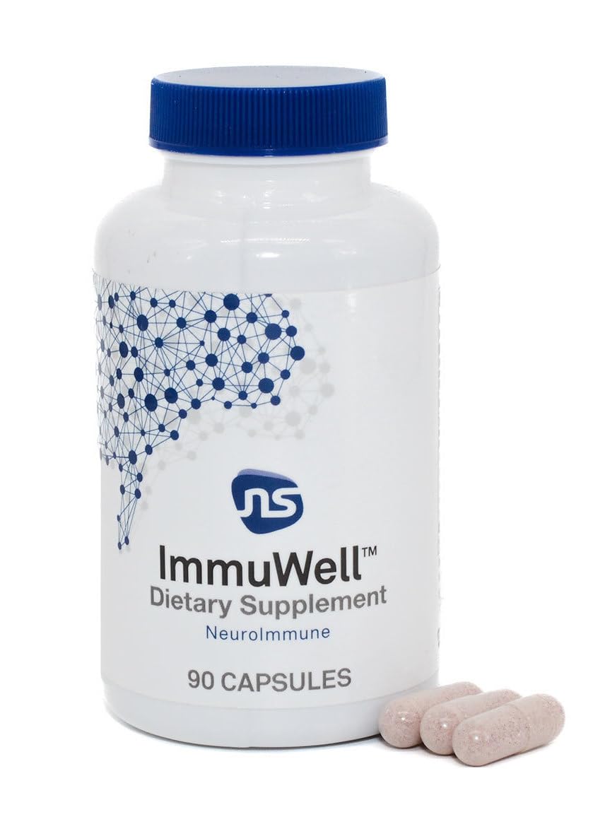 NeuroScience ImmuWell bottle front highlighting immune support and cognitive focus.