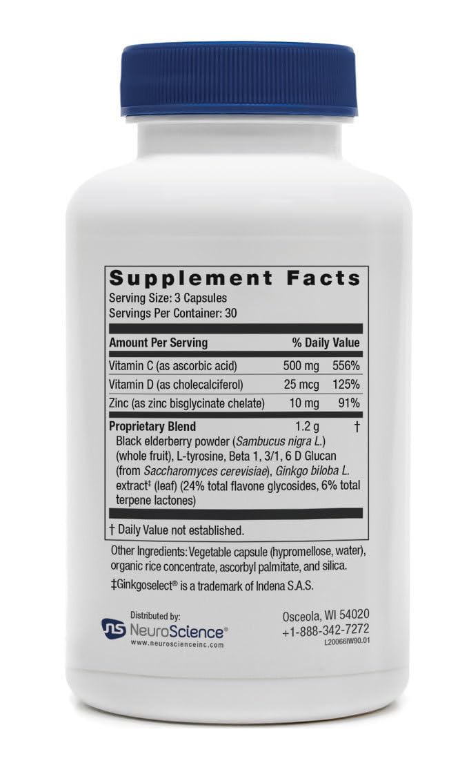 NeuroScience ImmuWell capsules being poured for daily immune and mood support.