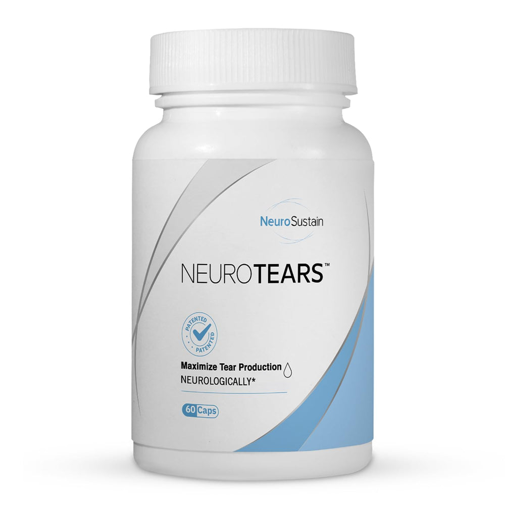 NeuroTears bottle pour shows simple daily dosing for eye comfort.