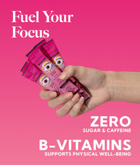 Neutonic closeup of packaging label highlighting caffeine-free focus
