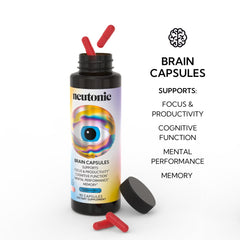 Neutonic ingredients label close-up highlights Cognizin and Rhodiola
