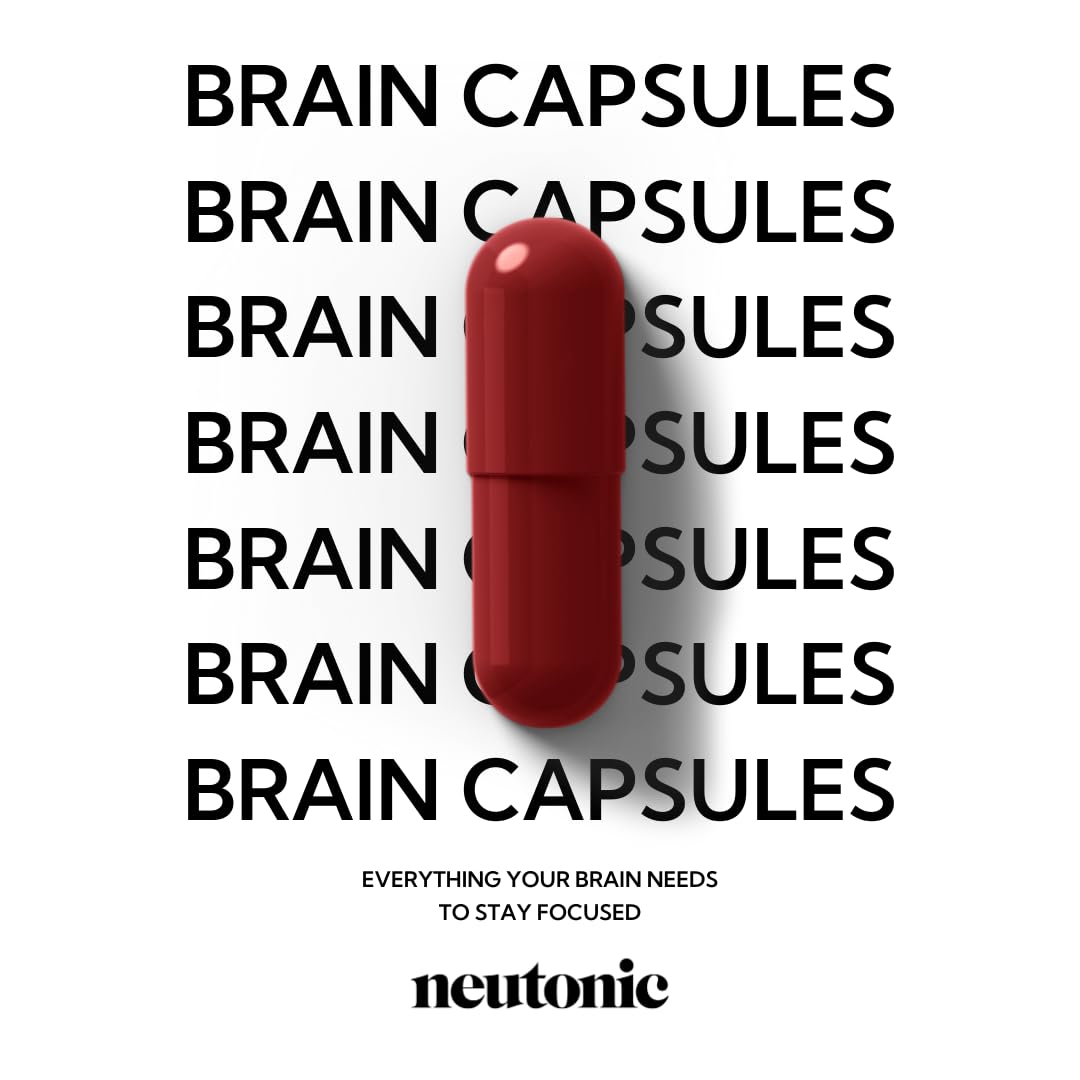 Neutonic nootropic capsules on desk suggest a productive study session