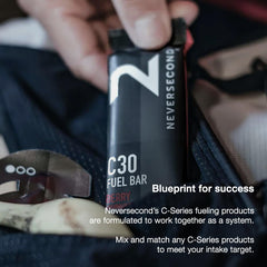 Neversecond C30 Fuel Bar berry flavor supports endurance nutrition for triathlons.