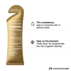 Neversecond C30+ Espresso energy sachet ready to fuel long rides and runs.