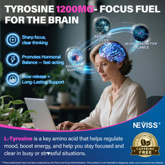 NEVISS 8-in-1 brain support ingredients panel on label