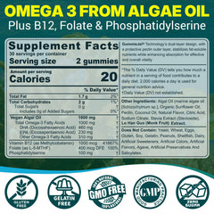 NEVISS bottle close-up featuring sugar-free, vegan omega-3 gummies.