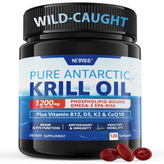 NEVISS Antarctic Krill Oil 2pack bottle shown for daily omega-3 support