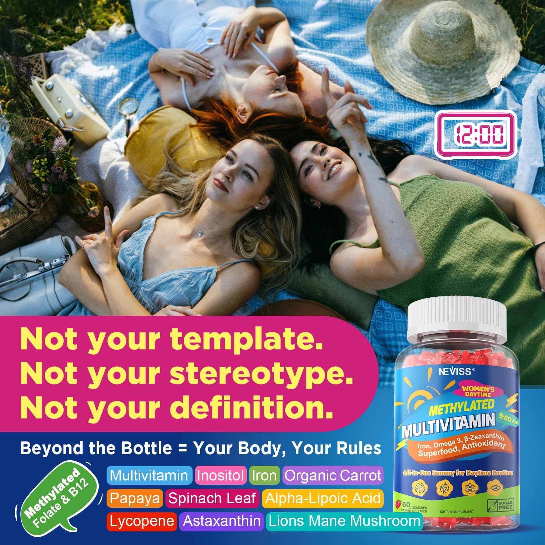 NEVISS antioxidant blend with astaxanthin and lycopene protects from daily pollutants.
